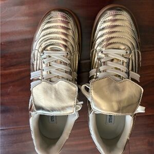 Steve Madden Metallic Gold Sneakers